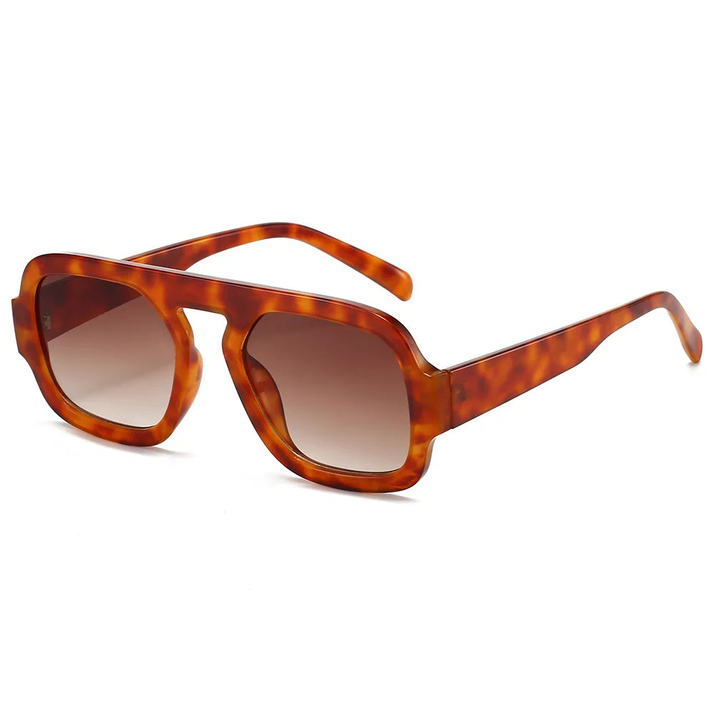Retro Pilot Square Fashion Shades | Color Tint | UV400 Protection | UNISEX