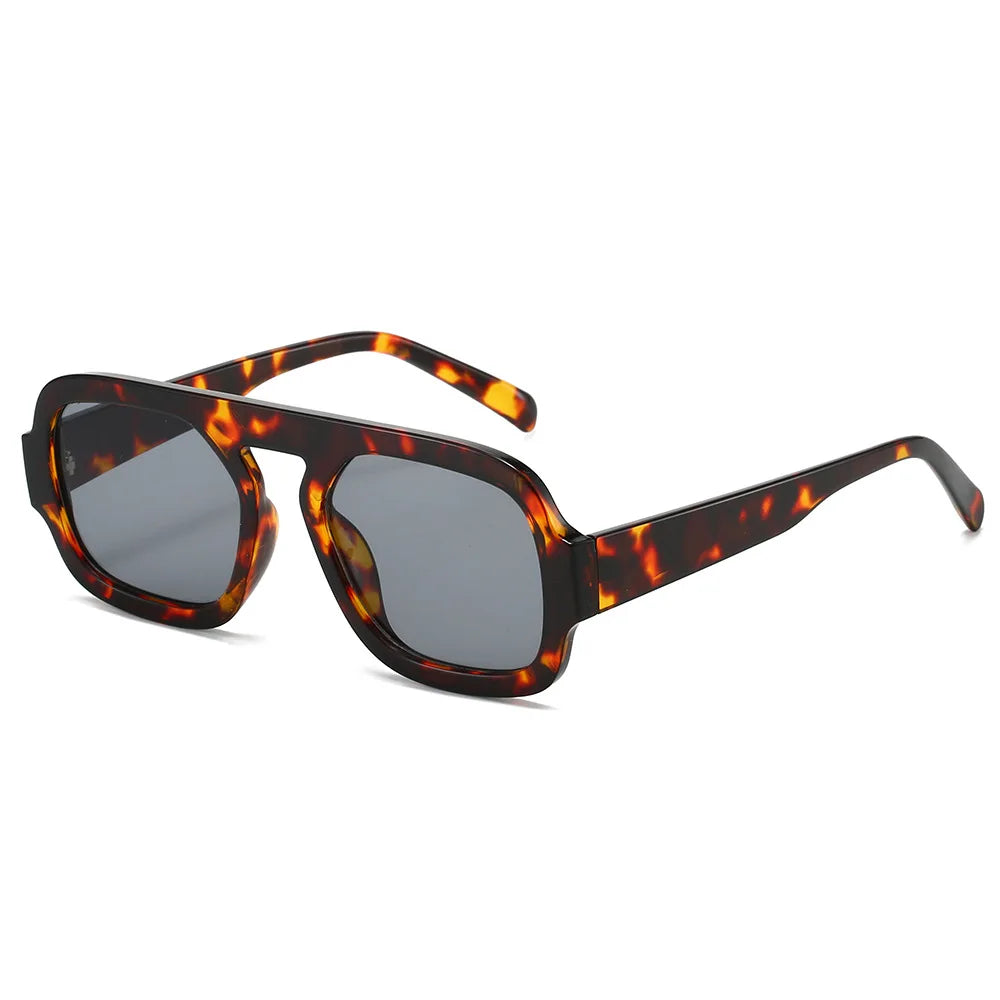 Retro Pilot Square Fashion Shades | Color Tint | UV400 Protection | UNISEX