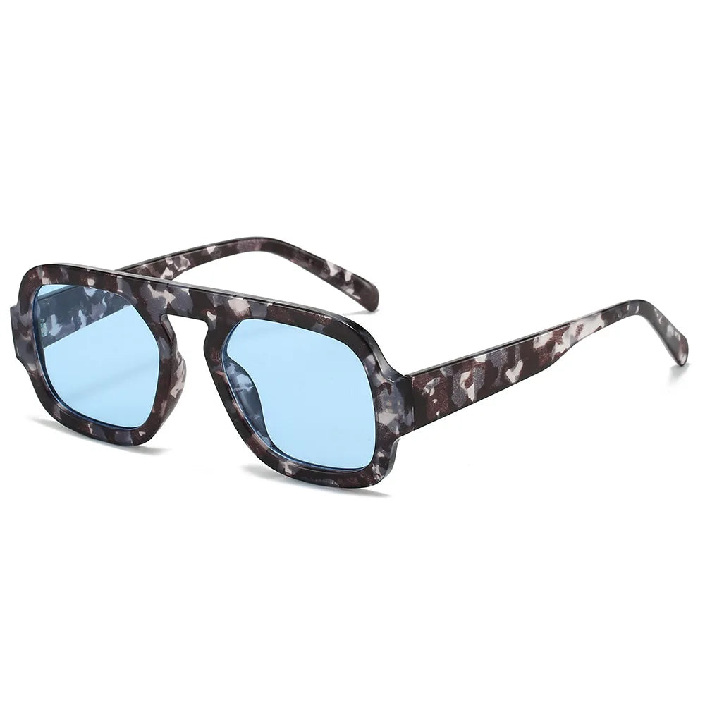 Retro Pilot Square Fashion Shades | Color Tint | UV400 Protection | UNISEX